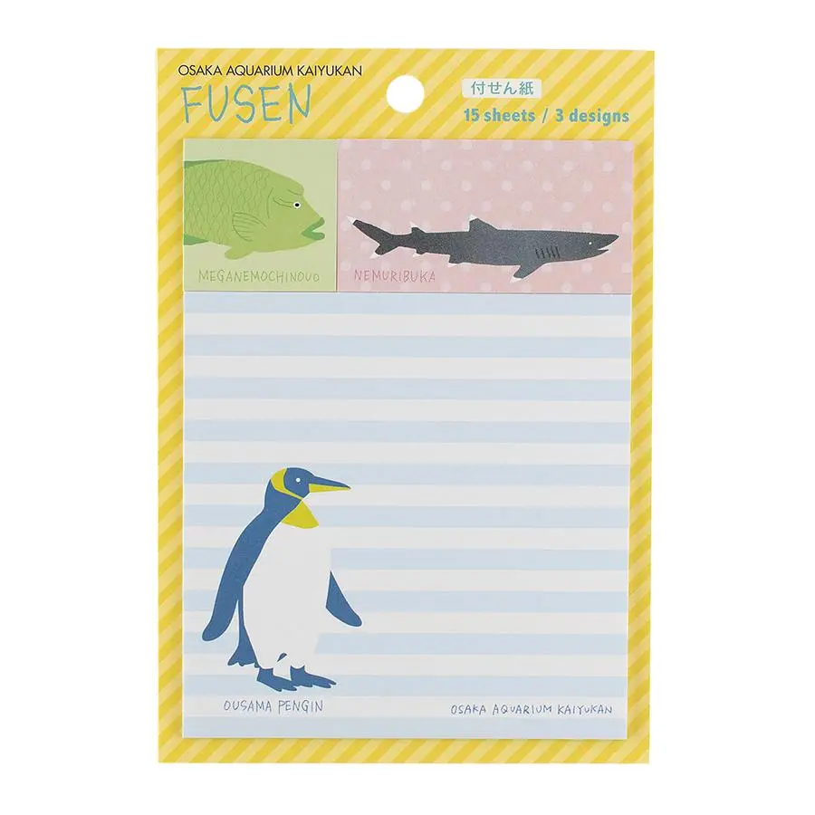 日本 MIDORI KAIYUKAN Fusen便條紙/ Penguin